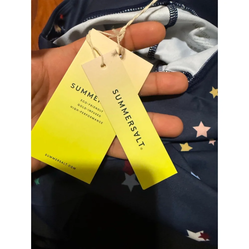 Women's Summersalt Navy Multi-color Star Print Leggings S
